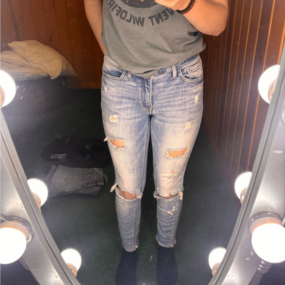 KanCan Light Blue Distressed Skinny Jeans
